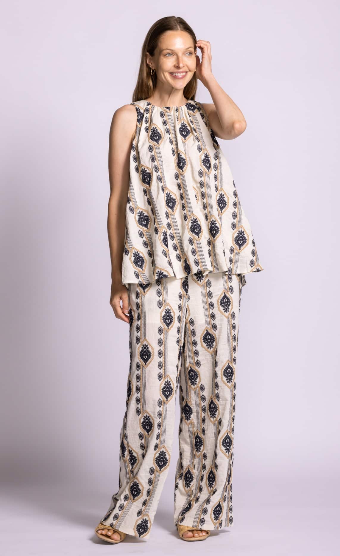 Pink Martini Sancola Pants full outfit view Lemonberry Aurora