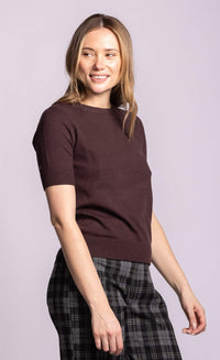 Pink Martini Sandy Short-Sleeve Knit Top