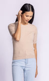 Pink Martini Tops Carolyn Top by Pink Martini - Soft & Comfy Ribbed Knit Sweater available at Lemonberry Boutique Aurora