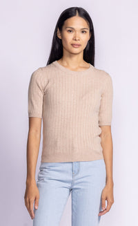 Pink Martini Tops Carolyn Top by Pink Martini - Soft & Comfy Ribbed Knit Sweater available at Lemonberry Boutique Aurora