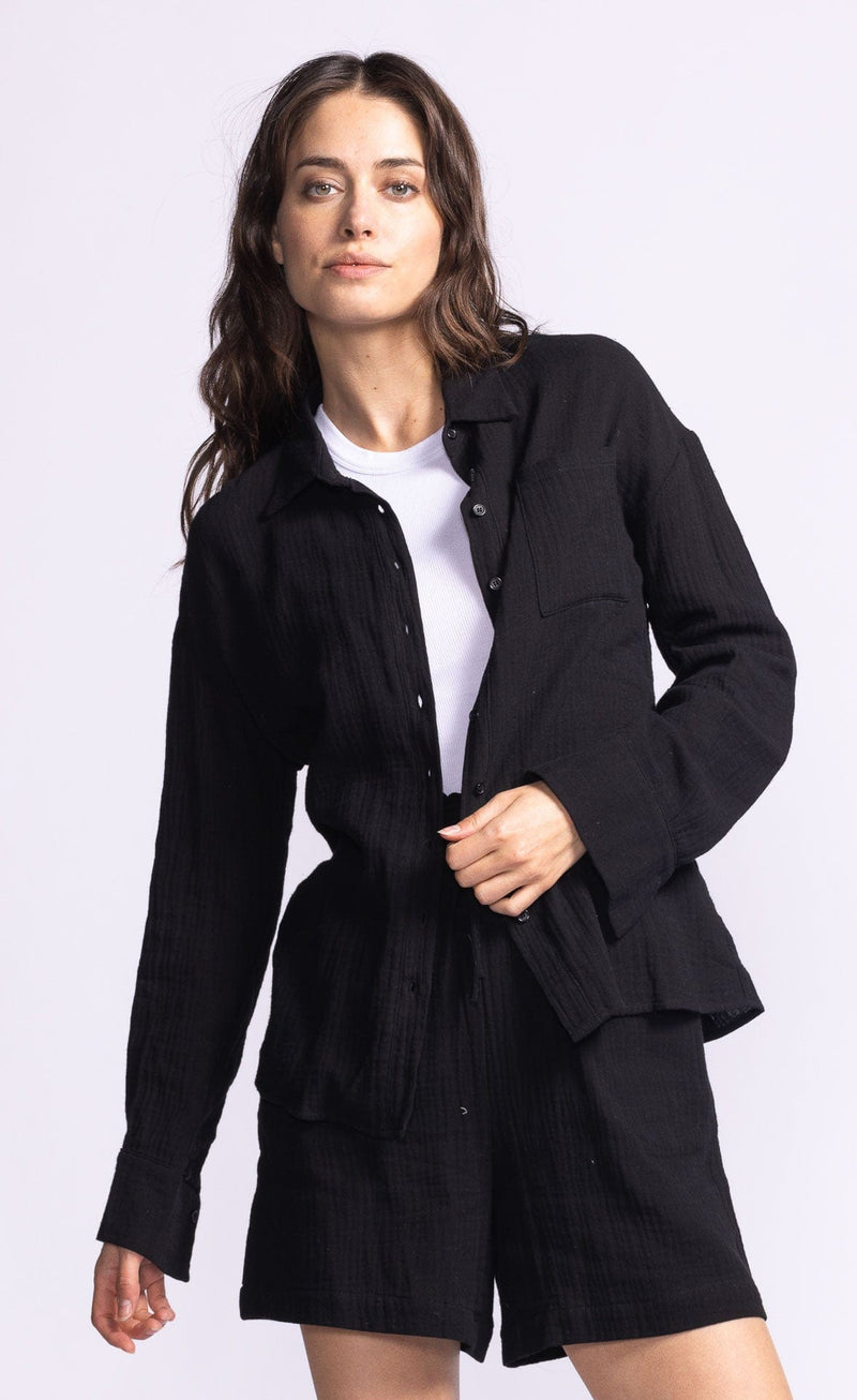 Pink Martini Tops Nikki Top by Pink Martini - The Perfect Relaxed Button-Down available at Lemonberry Boutique Aurora