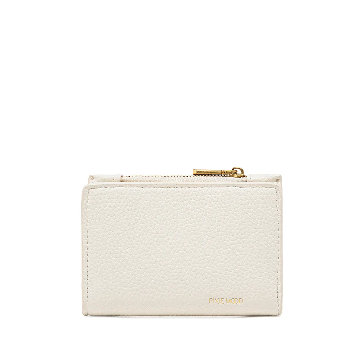 Pixie Mood Aiko Wallet in Cream, front view with slim design – available at Lemonberry in Aurora, near Toronto.