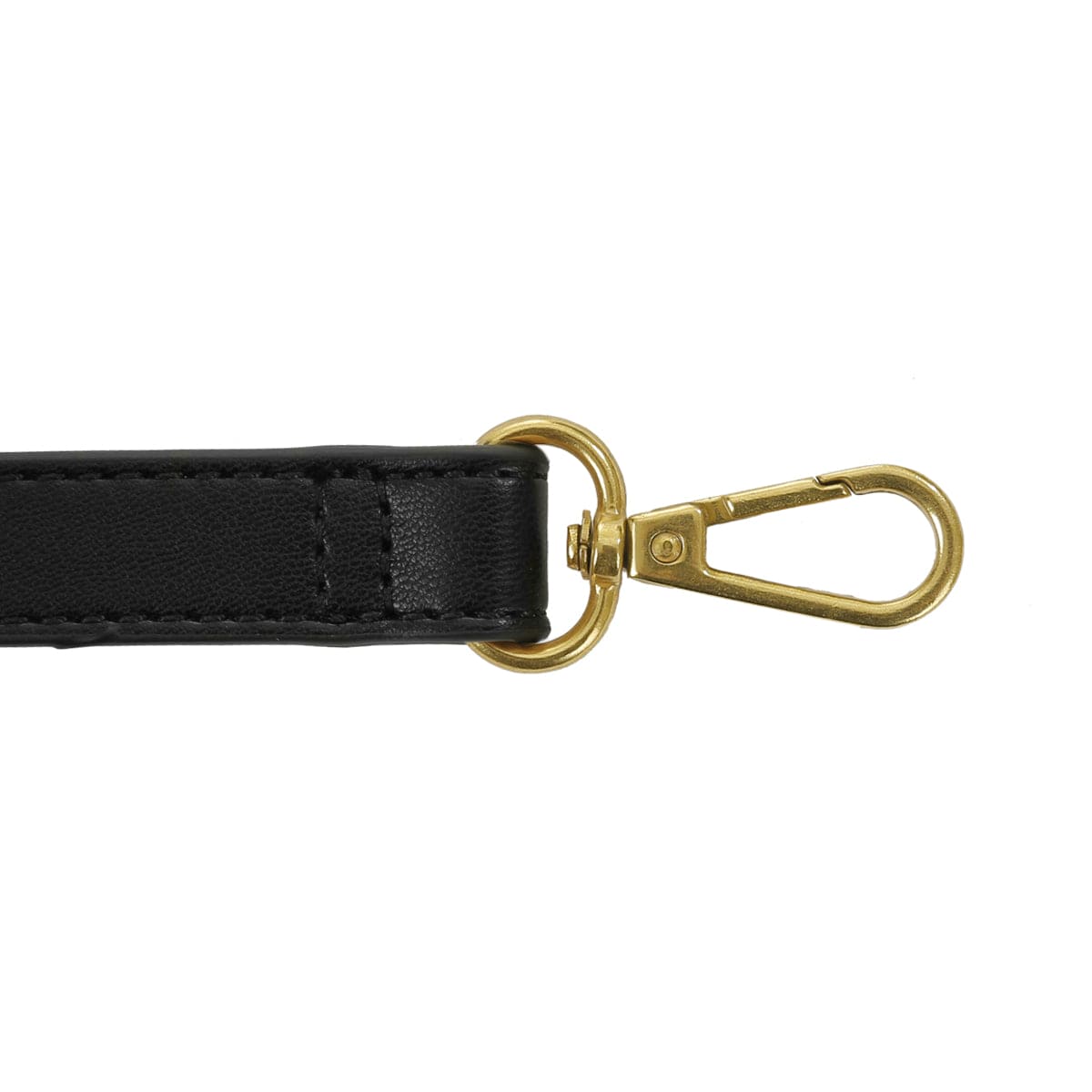 Clasp view of Pixie Mood Ella black—eco vegan leather.