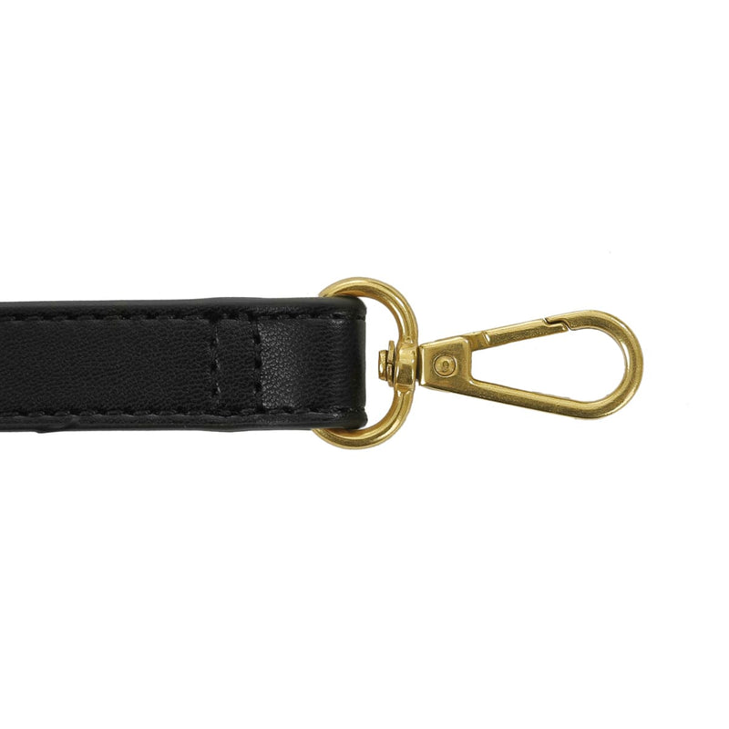Clasp view of Pixie Mood Ella black—eco vegan leather.