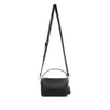 Pixie Mood Ella in black shown with long crossbody strap and pleated vegan leather texture—shop Lemonberry Canada.