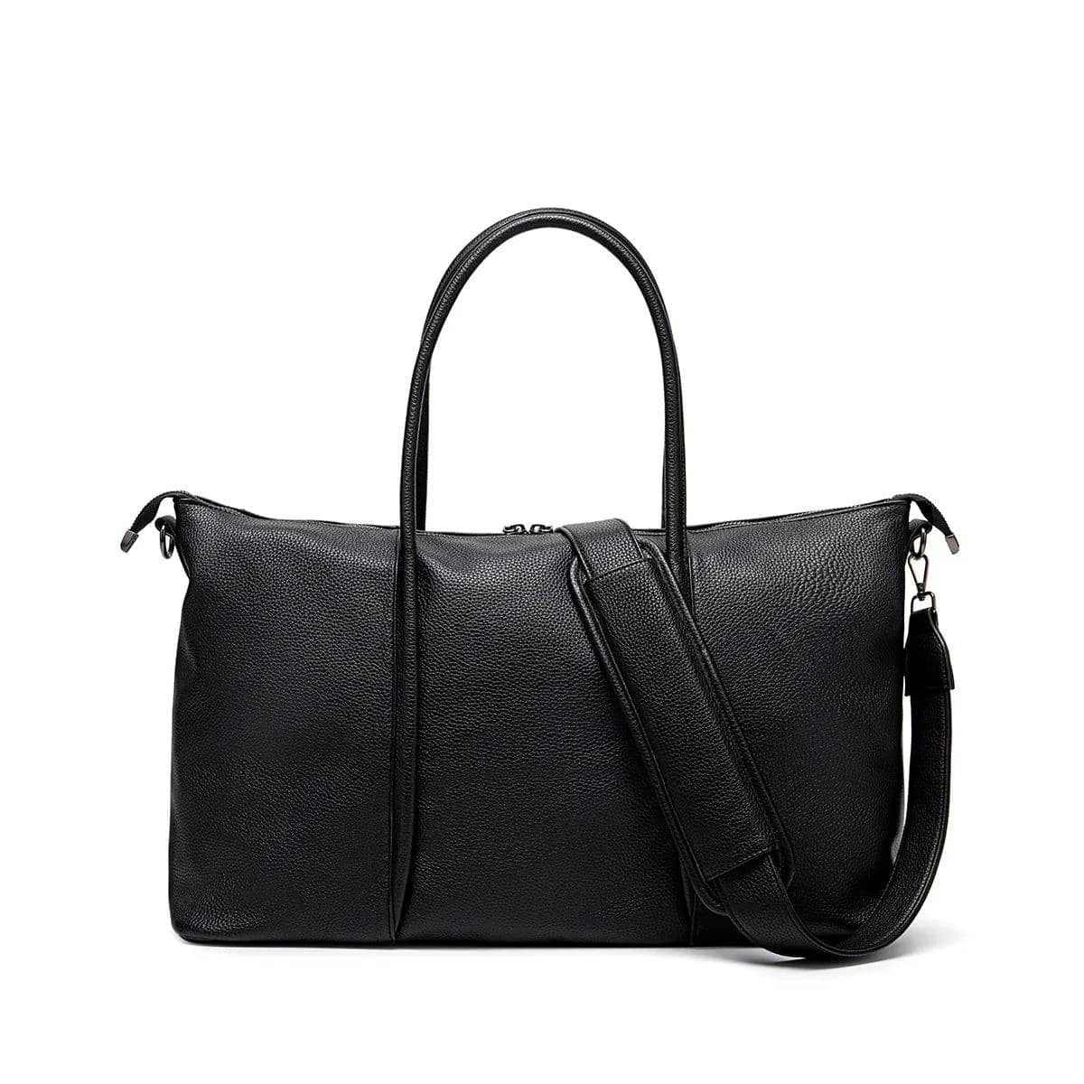 back view of pixie mood amara weekender bag with strap, lemonberry aurora
