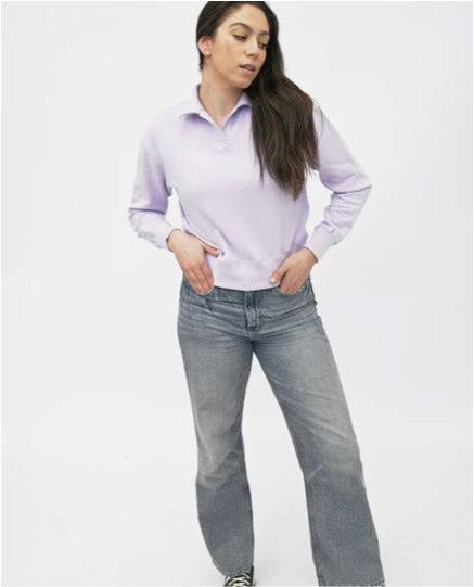 Preloved Tops Murphy Polo Sweatshirt 🍃 available at Lemonberry Boutique Aurora