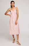 Front view of the Rosalie floral sundress by Gentle Fawn in midi length with empire waist.