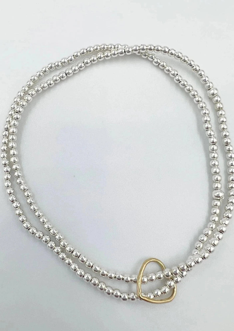 Saskia De Vries Jewelry Double Love Leave on Silver available at Lemonberry Boutique Aurora