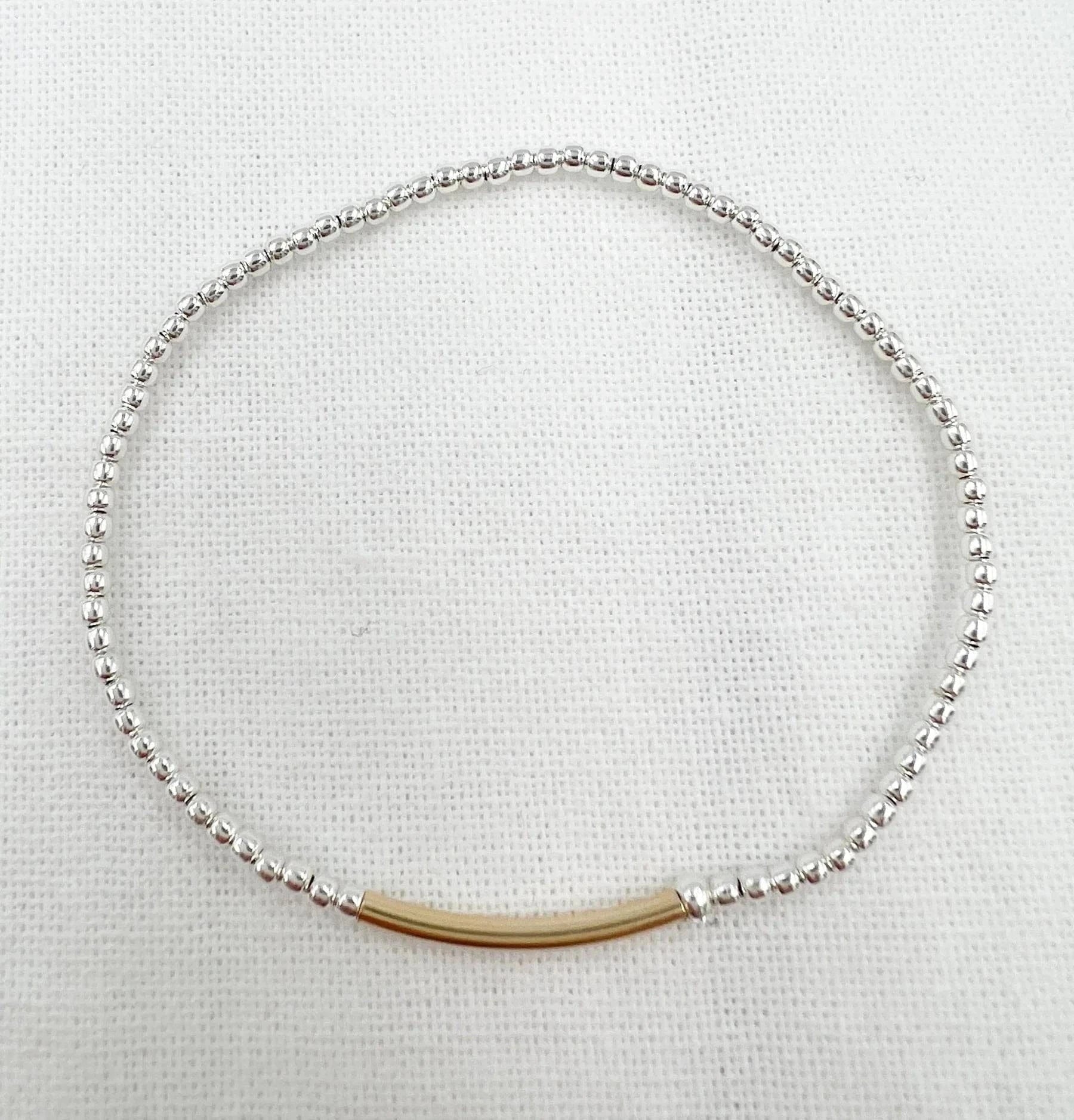 Saskia De Vries Jewelry Gold Bar Leave-On available at Lemonberry Boutique Aurora