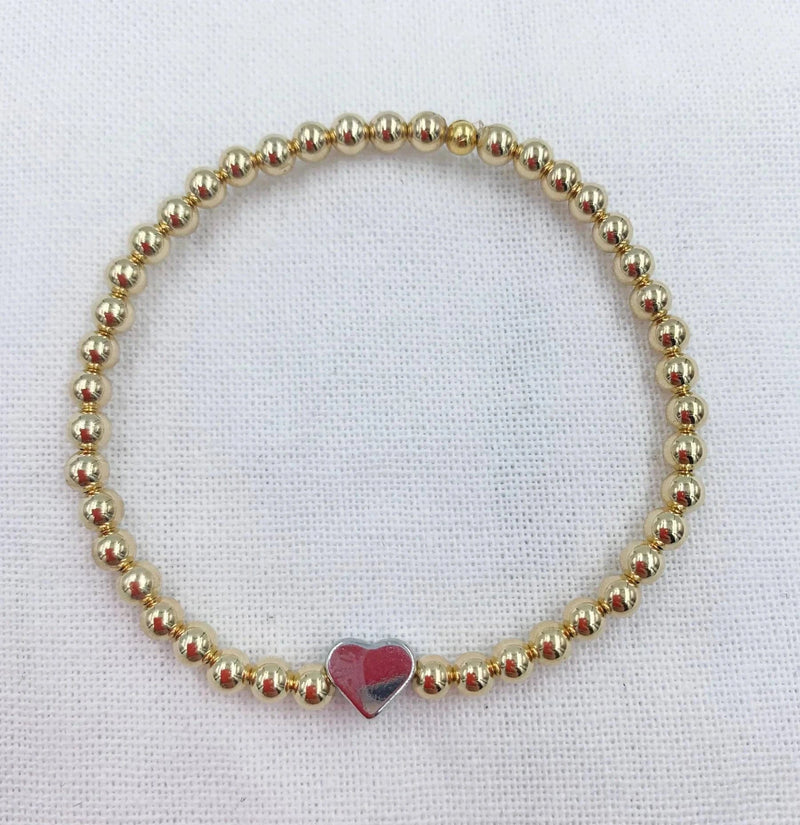 Saskia De Vries Jewelry Gold Love Heart available at Lemonberry Boutique Aurora