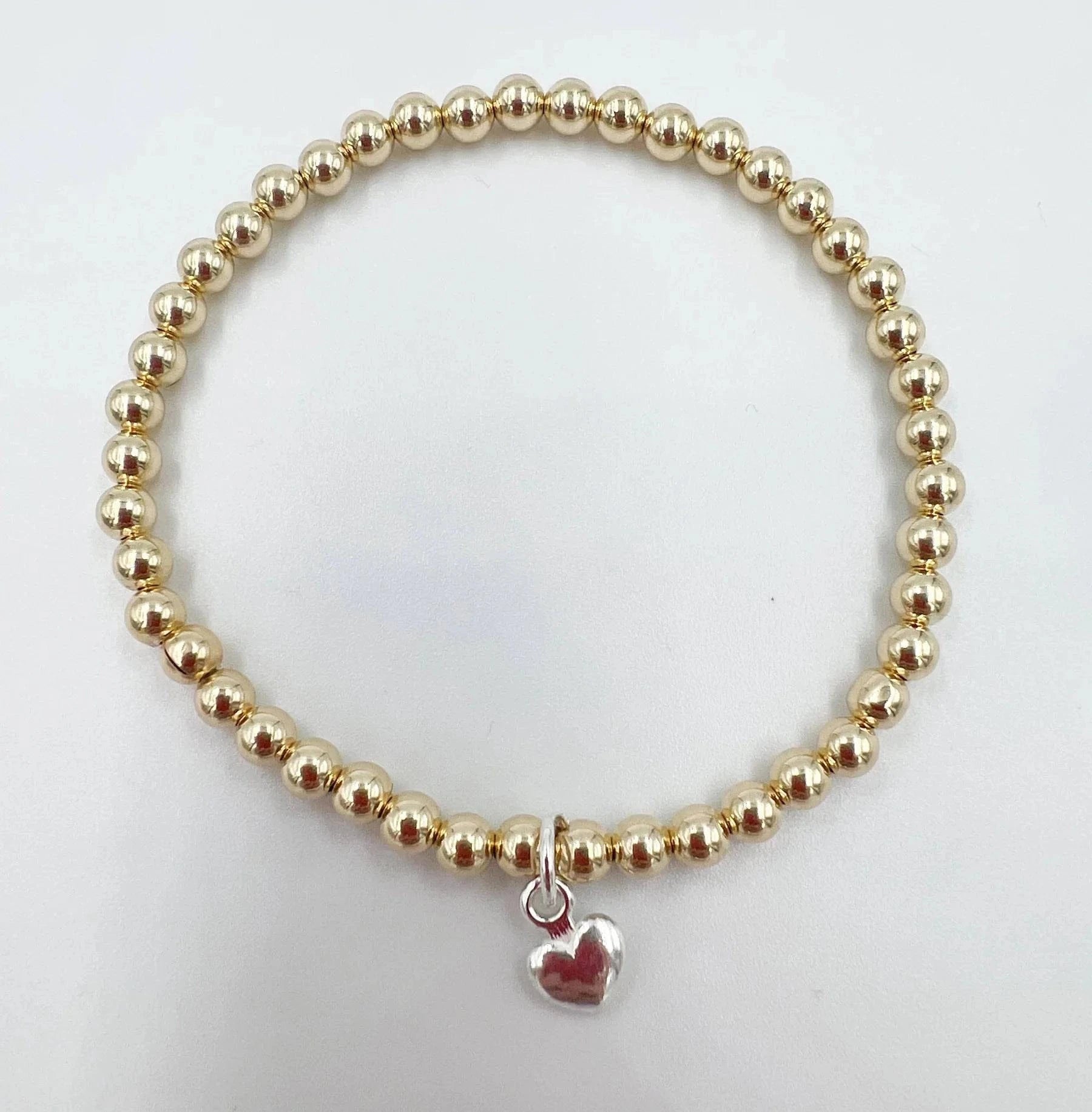 Saskia De Vries Jewelry Puffy Gold Heart Bracelet available at Lemonberry Boutique Aurora