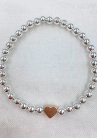Saskia De Vries Jewelry Silver Love Heart by Saksia De Vries available at Lemonberry Boutique Aurora