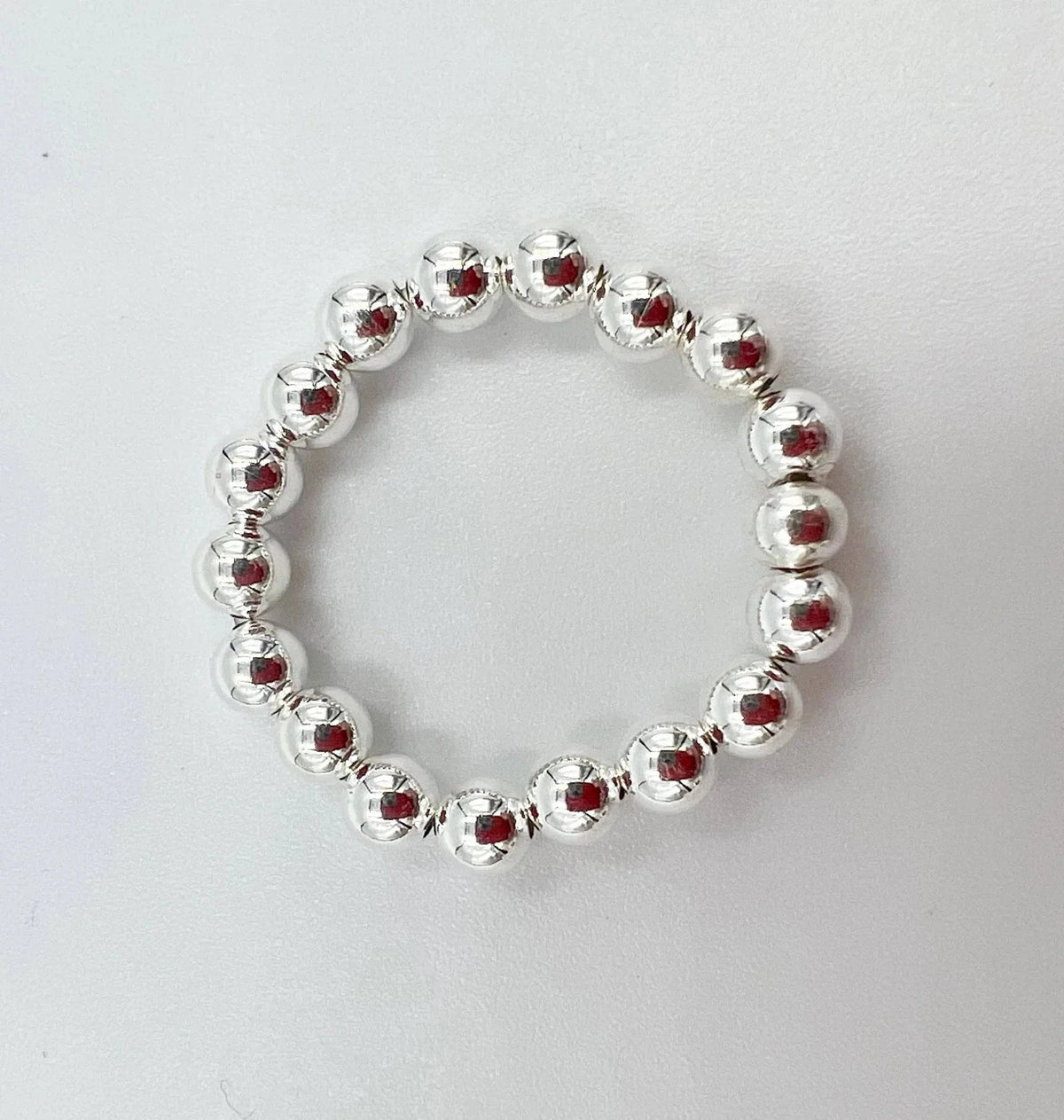 Saskia De Vries Jewelry Sterling Silver 4mm Beaded Ring – Saskia De Vries available at Lemonberry Boutique Aurora