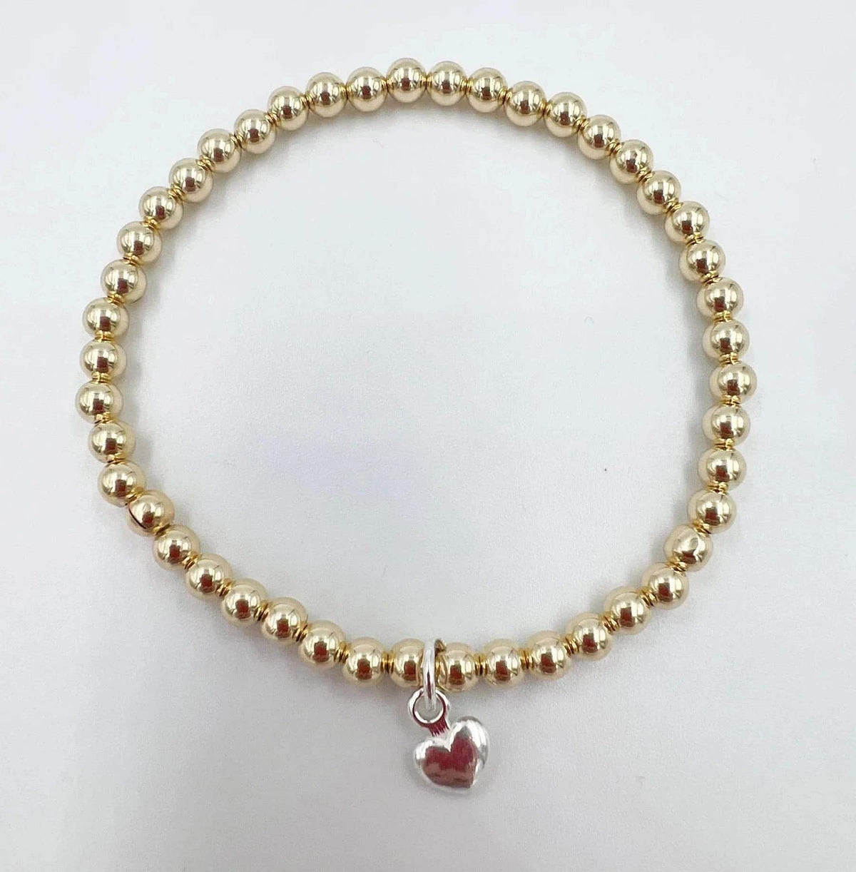 Saskia de Vries Puffy Heart Beaded Bracelet.