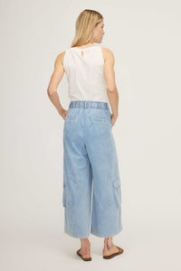 Back view of the Silvestre wideleg pant
