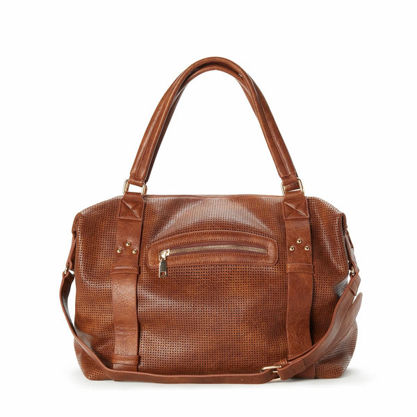 Skyla Alexis Perforated Vegan Weekender Bag