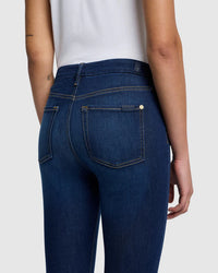 back pocket detail dark wash ankle skinny jeans tried and true wash — 7 For All Mankind, Lemonberry Aurora
