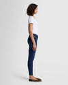 dark wash slim illusion high waist ankle skinny jeans side view — 7 For All Mankind, Lemonberry Aurora