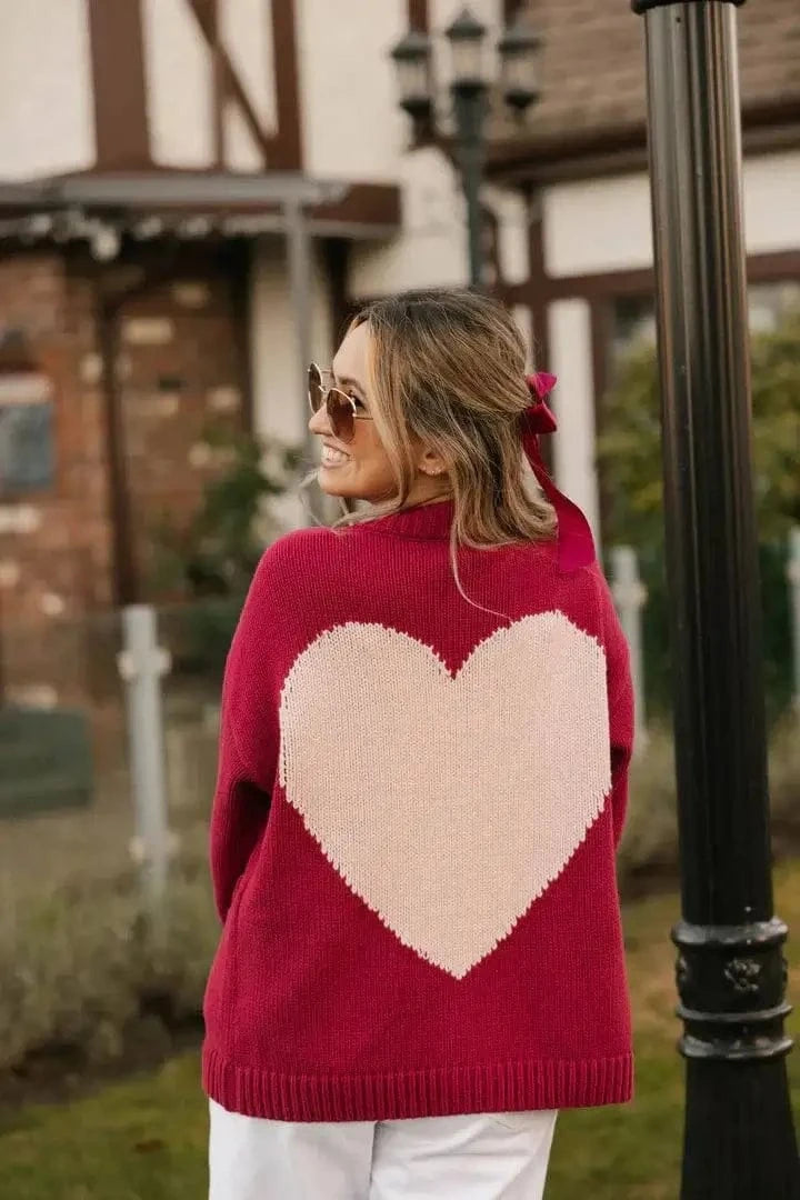 Smash + Tess Tops Big Heart Cardigan available at Lemonberry Boutique Aurora