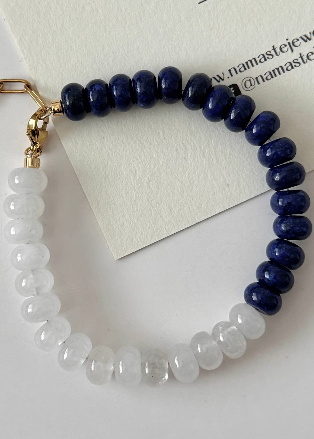 Starry Night Bead Bracelet angled front view Lemonberry Aurora