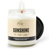 Close up of the Sunshine Candle by Market Candle Company.