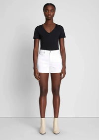 7 For All Mankind Bottoms Mid Roll Short by 7 For All Mankind available at Lemonberry Boutique Aurora