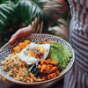 A beautifully presented salad with a mix of colorful ingredients from Mandy’s Gourmet Cookbook, showcasing the variety of textures and flavors.