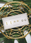 Display card of the Foxy Originals Geo Stud Earrings