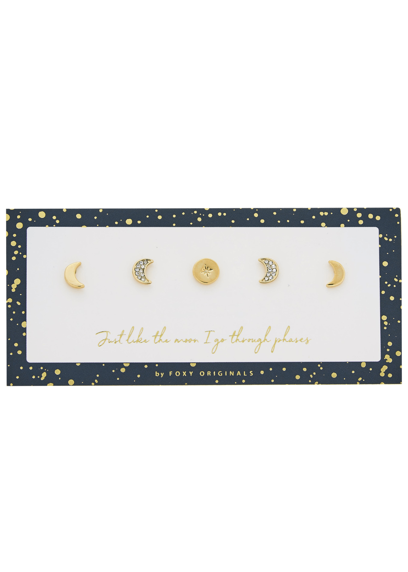 Foxy Originals Jewelry Moon Phases Earrings available at Lemonberry Boutique Aurora