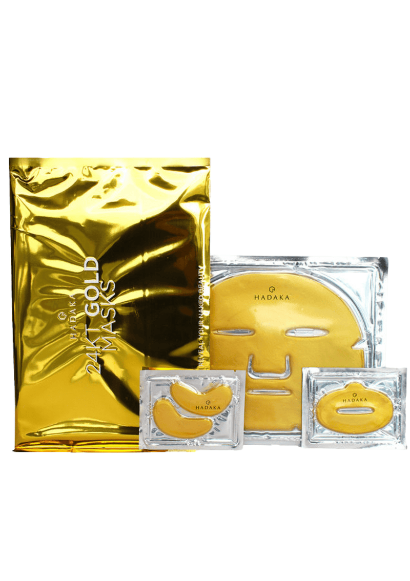 Hadaka Bath & Body 24KT Gold Mask Trio by Hadaka available at Lemonberry Boutique Aurora