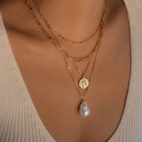 Leah Alexandra Jewelry St.Christopher Necklace available at Lemonberry Boutique Aurora