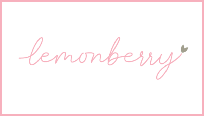 Lemonberry store name in pink on a white background, located in Aurora, ON.