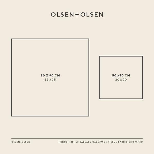 Olsen and Olsen card showing wrap sizing.
