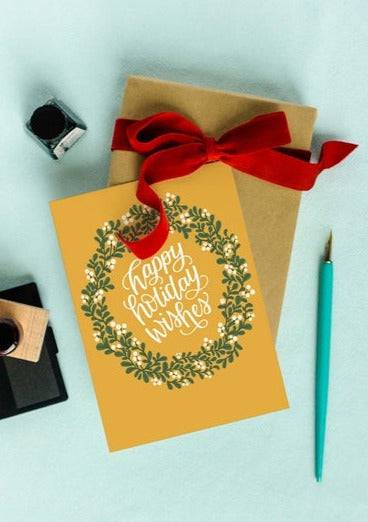 Pedaller Accessories Happy Holidays Wreath available at Lemonberry Boutique Aurora